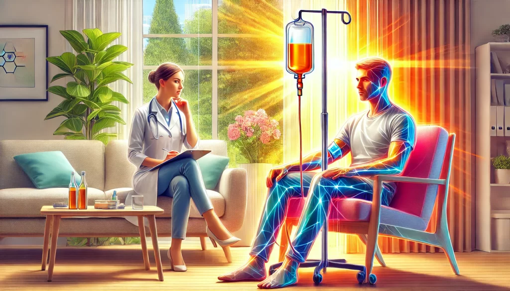 Alfa lipoik asit tedavisi ile vücudu toksinlerden arındırarak detoks etkisi sağlayan bir sağlık uygulaması.